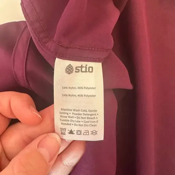 Stio Men’s Eddy Long Sleeve Pearl Snap Shirt LS Size XL Wine Outdoors Hiking - Picture 5 of 8